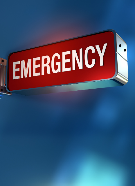 Emergency dentist sign for urgent dental care